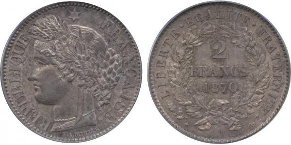 2 Franc French Second Republic (1848-1852) Silver 