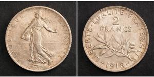 2 Franc French Third Republic (1870-1940)  Silver 