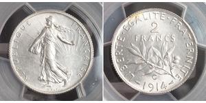 2 Franc French Third Republic (1870-1940)  Silver 