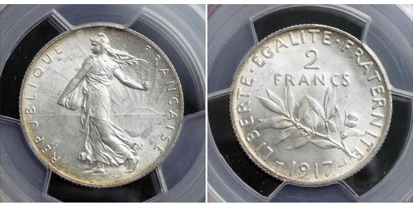 2 Franc French Third Republic (1870-1940)  Silver 