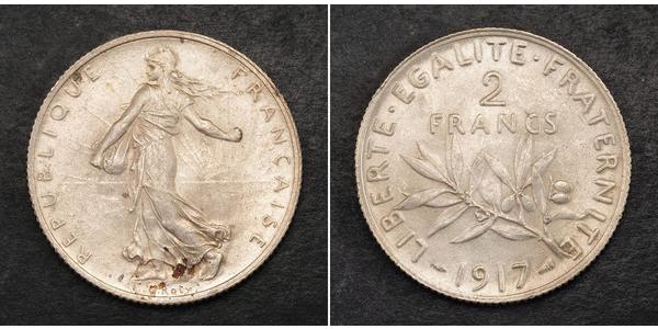 2 Franc French Third Republic (1870-1940)  Silver 