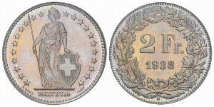 2 Franc Switzerland Silver 