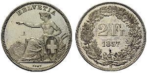 2 Franc Switzerland Silver 