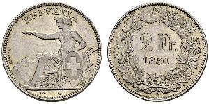 2 Franc Switzerland Silver 