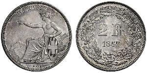 2 Franc Switzerland Silver 