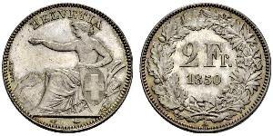 2 Franc Switzerland Silver 