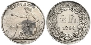 2 Franc Switzerland Silver 