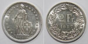 2 Franc Switzerland Silver 