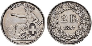 2 Franc Switzerland Silver 