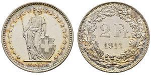 2 Franc Switzerland Silver 