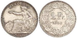 2 Franc Switzerland Silver 