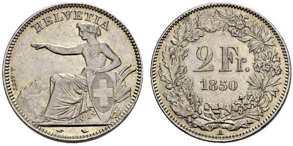 2 Franc Switzerland Silver 