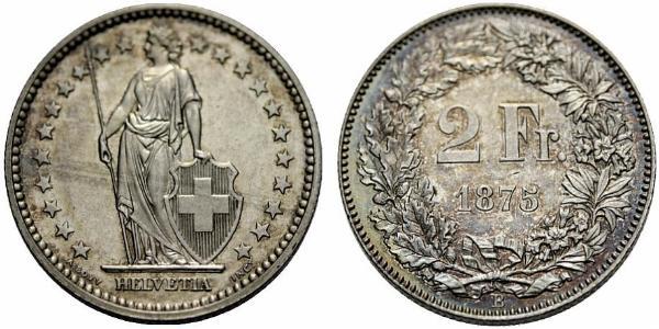 2 Franc Switzerland Silver 