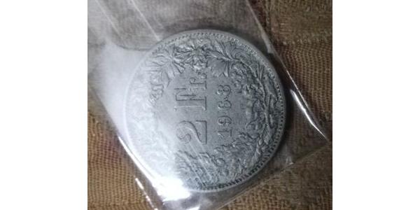 2 Franc Switzerland Silver 