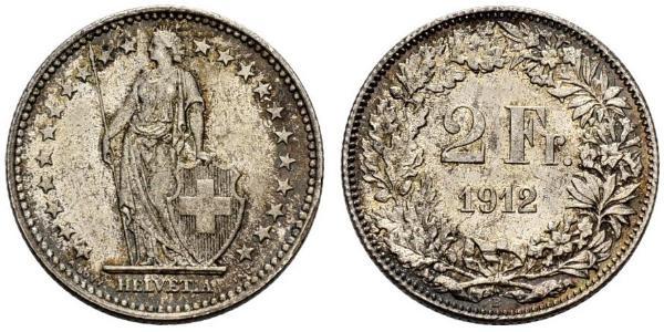 2 Franc Switzerland Silver 