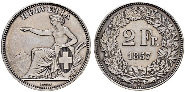 2 Franc Switzerland Silver 