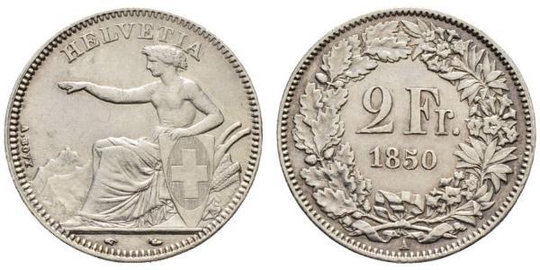 2 Franc Switzerland Silver 