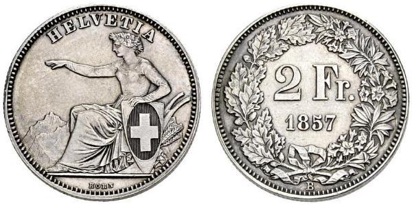 2 Franc Switzerland Silver 