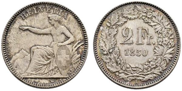 2 Franc Switzerland Silver 