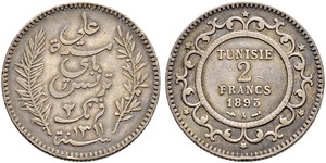 2 Franc Tunisia Silver 