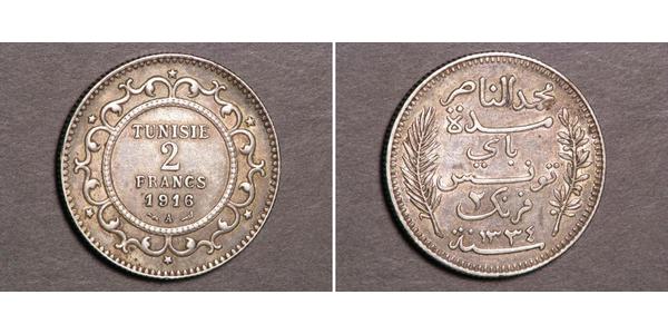 2 Franc Tunisia Silver 