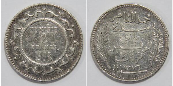 2 Franc Tunisia Silver 