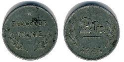2 Franc Bélgica Zinc 