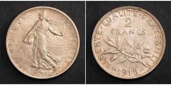 2 Franc 法兰西第三共和国 (1870 - 1940) 銀 
