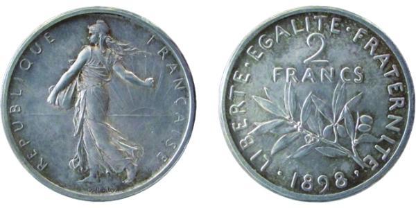 2 Franc 法兰西第三共和国 (1870 - 1940) 銀 