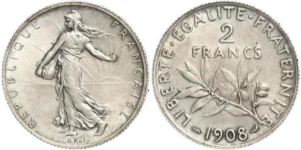 2 Franc 法兰西第三共和国 (1870 - 1940) 銀 