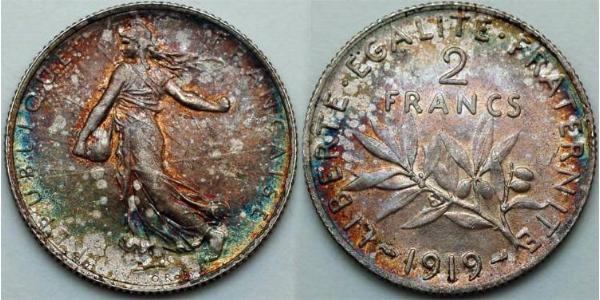 2 Franc 法兰西第三共和国 (1870 - 1940) 銀 