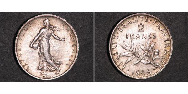 2 Franc 法兰西第三共和国 (1870 - 1940) 銀 