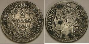 2 Franc 法蘭西第二共和國 (1848 - 1852) 銀 