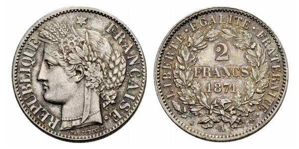 2 Franc 法蘭西第二共和國 (1848 - 1852) 銀 