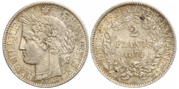 2 Franc 法蘭西第二共和國 (1848 - 1852) 銀 