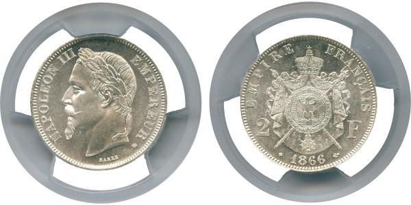 2 Franc 法蘭西第二帝國 (1852 - 1870) 銀 拿破仑三世