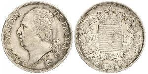 2 Franc 波旁复辟 銀 路易十八 (1755 - 1824)