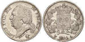2 Franc 波旁复辟 銀 路易十八 (1755 - 1824)