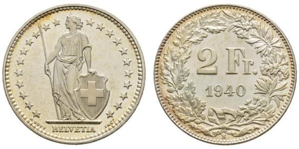 2 Franc 瑞士 銀 