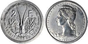 2 Franc French West Africa (1895-1958) 铝 