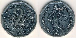 2 Franc 法蘭西第五共和國 镍 