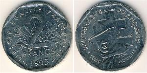 2 Franc 法蘭西第五共和國 镍 