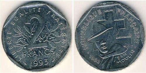 2 Franc 法蘭西第五共和國 镍 