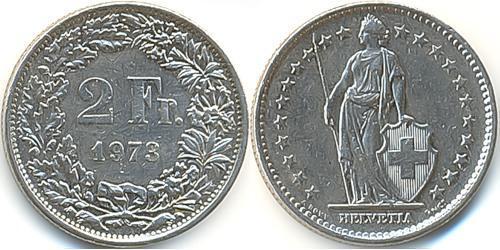 2 Franc 瑞士 銅/镍 