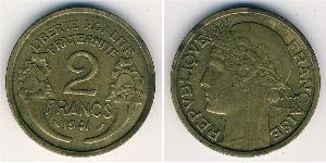 2 Franc 法兰西第三共和国 (1870 - 1940) 青铜/铝 