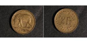 2 Franc 比屬剛果 (1908 - 1960) 黃銅 