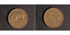 2 Franc 比屬剛果 (1908 - 1960) 黃銅 