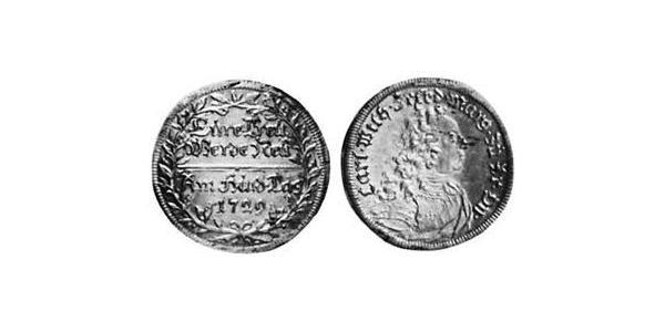 2 Groschen Principality of Ansbach (1398–1792) Silver Charles William Frederick, Margrave of Brandenburg-Ansbach (1712 – 1757)