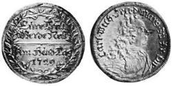 2 Groschen Principality of Ansbach (1398–1792) 銀 Charles William Frederick, Margrave of Brandenburg-Ansbach (1712 – 1757)