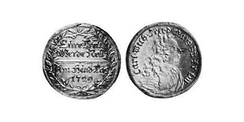 2 Groschen Principality of Ansbach (1398–1792) 銀 Charles William Frederick, Margrave of Brandenburg-Ansbach (1712 – 1757)